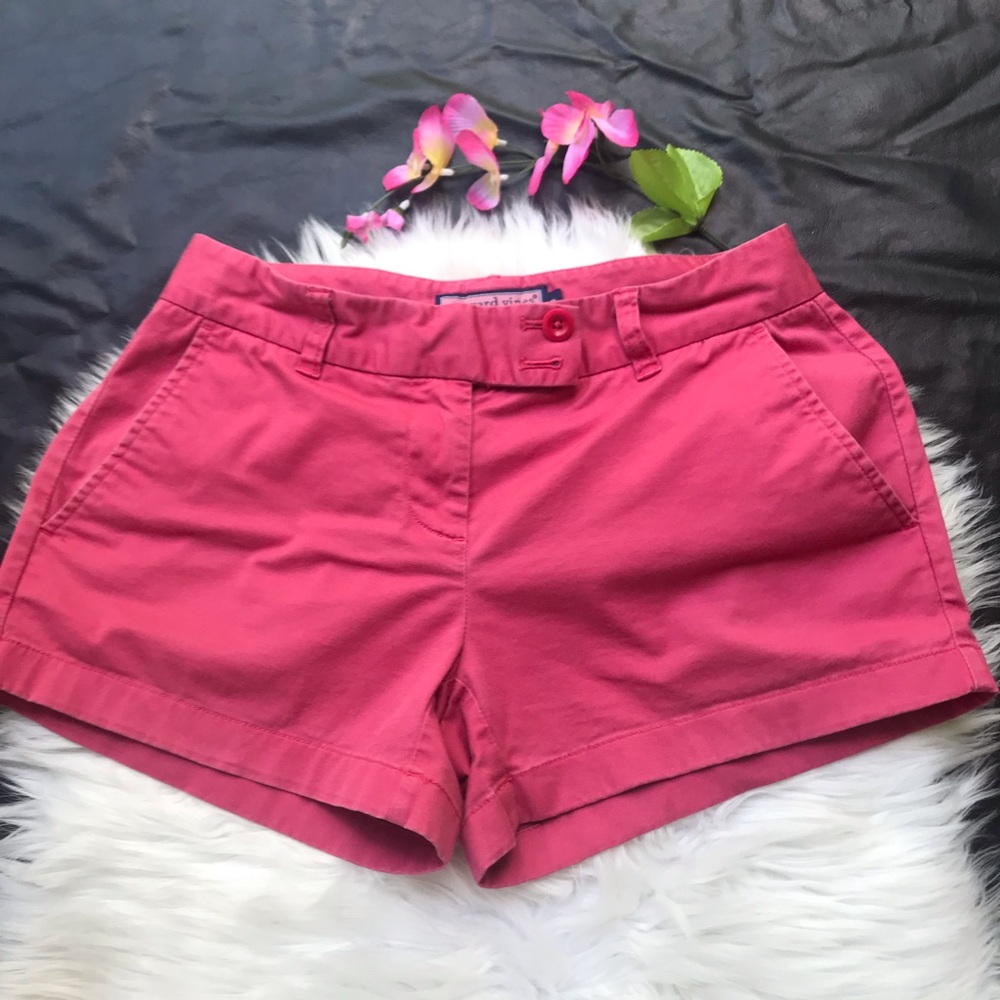 Vineyard Vines Woman Classic Shorts Coral Size 2